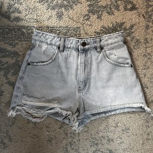 Denim high rise shorts